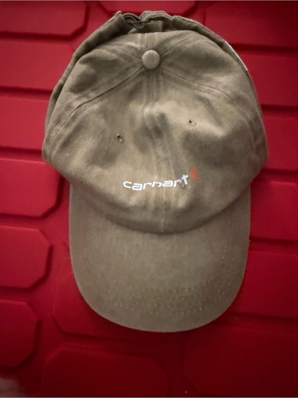 Carhartt Brown Distressed Logo Adjustable Baseball Cap Hat